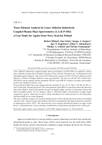 Trace-element analysis by laser ablation inductively coupled plasma mass spectrometry (LA-ICP-MS): a case study for agates from Nowy Ko'sciol, Poland