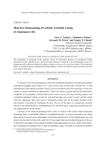 Shok-free dismounting of cathode assembly lining of aluminum cells