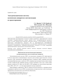 Электромеханические системы космических аппаратов и автоматизация их проектирования