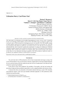 Utilization slurry coal-water fuel