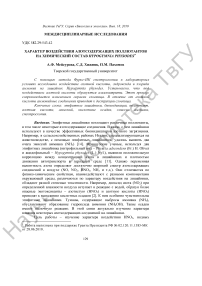 Характер воздействия азотсодержащих поллютантов на химический состав Hypogymnia physodes