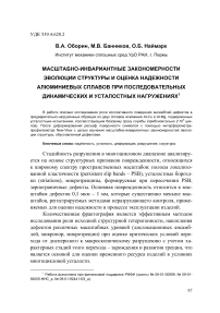 Масштабно-инвариантные закономерности эволюции структуры и оценка надежности алюминиевых сплавов при последовательных динамических и усталостных нагружениях