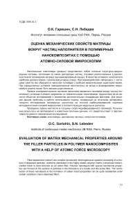 Оценка механических свойств матрицы вокруг частиц наполнителя в полимерных нанокомпозитах с помощью атомно-силовой микроскопии