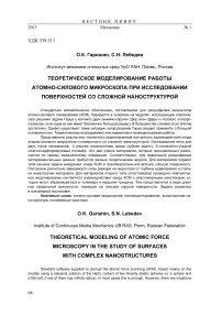 Теоретическое моделирование работы атомно-силового микроскопа при исследовании поверхностей со сложной наноструктурой