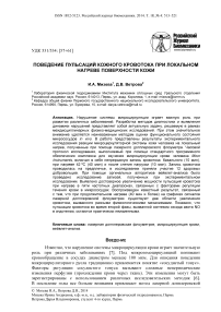 Поведение пульсаций кожного кровотока при локальном нагреве поверхности кожи