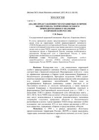 Анализ представленности охраняемых в Европе видов птиц на территориях особого природоохранного значения в европейской России