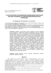 Статистическое исследование взаимосвязи аберраций высших порядков со сферическим компонентом рефракции