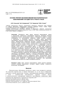 Анализ причин возникновения воспалительных заболеваний сосудистого тракта глаза