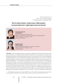 Негосударственное дошкольное образование: текущая практика территориального развития