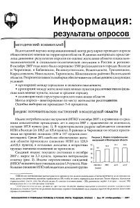 Информация: результаты опросов