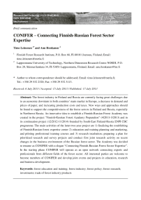 Conifer – connecting Finnish-Russian forest sector expertise