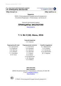 Оценка уровня загрязнения почвенно-растительного покрова острова Большой Соловецкий тяжелыми металлами