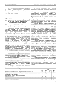 Формирование региональной кадровой политики АПК в условиях его инновационного развития