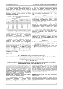 Влияние удобрительных форм и сортовых особенностей на формирование корневой системы зернобобовых культур