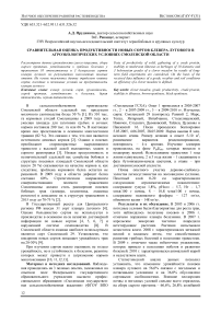 Сравнительная оценка продуктивности новых сортов клевера лугового в агроэкологических условиях Смоленской области