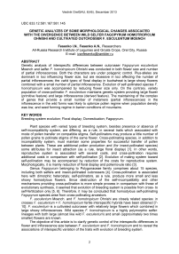 Genetic analyzes of some morphological changes associated with the divergence between wild selfer Fagopyrum homotropicum ohnishi and cultivated outcrosser F. esculentum Moench