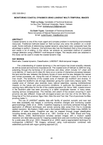 Monitoring coastal dynamics using LANDSAT multi-temporal images