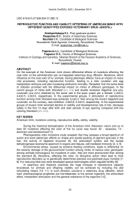 Reproductive function and viability offspring of American minks with different genotypes exposed veterinary drug «Biostil»