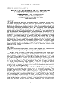 Investigationof hardness of tillage tools being hardened by carbo-vibro-arc method with paste application