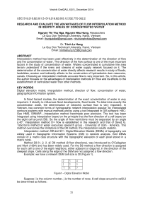 Research and evaluate the advantages of flow interpolation method in identify areas of concentrated water