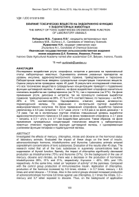 Влияние токсических веществ на эндокринную функцию лабораторных животных