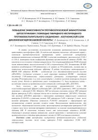 Повышение эффективности противоопухолевой химиотерапии цитостатиками с помощью гибридного нестероидного противовоспалительного соединения – азотнокислой соли диклофенакгидроксамовой кислоты