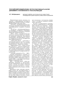 Российский федерализм: ретроспективный анализ динамики становления и трансформации