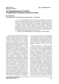 Нетрадиционные источники гражданского процессуального права