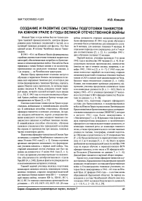 Создание и развитие системы подготовки танкистов на Южном Урале в годы Великой Отечественной войны