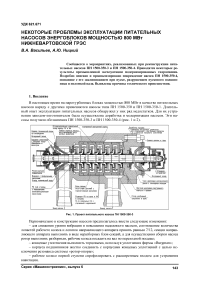 Некоторые проблемы эксплуатации питательных насосов энергоблоков мощностью 800 МВт Нижневартовской ГРЭС