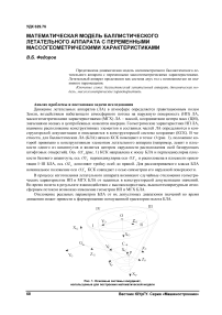 Математическая модель баллистического летательного аппарата с переменными массогеометрическими характеристиками