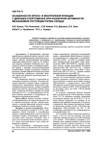 Особенности хроно- и инотропной функции у девушек-спортсменок при различной активности механизмов регуляции ритма сердца