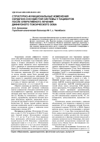 Структурно-функциональные изменения сердечно-сосудистой системы у пациентов после оперативного лечения диффузного токсического зоба