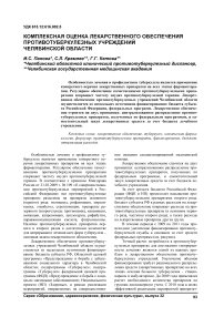 Комплексная оценка лекарственного обеспечения противотуберкулезных учреждений Челябинской области