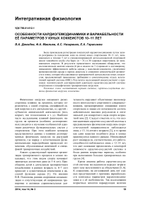 Особенности кардиогемодинамики и вариабельности её параметров у юных хоккеистов 10-11 лет