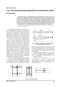 Учет пластических деформаций при колебаниях балки