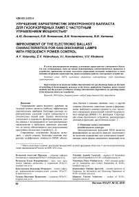 Улучшение характеристик электронного балласта для газоразрядных ламп с частотным управлением мощностью
