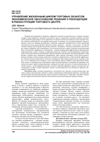 Управление жизненным циклом торговых объектов: экономическое обоснование решения о реконцепции и реконструкции торгового центра