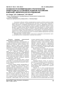 Особенности формирования стратегической ориентации на устойчивое развитие российских компаний: эмпирическое исследование