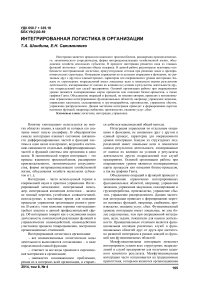 Интегрированная логистика в организации