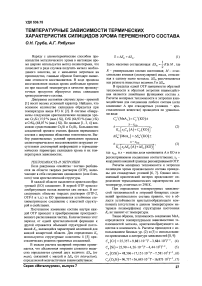Температурные зависимости термических характеристик силицидов хрома переменного состава