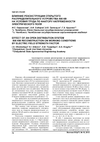 Влияние реконструкции открытого распределительного устройства 500 кВ на условия труда по фактору напряженности электрического поля
