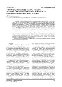 Оптимизация режимов работы скважин установками электроцентробежных насосов на современном этапе добычи нефти