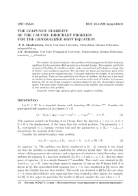 The Lyapunov stability of the Cauchy-Dirichlet problem for the generalized Hoff equation