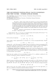 The multipoint initial-final value condition for the Navier - Stokes linear model