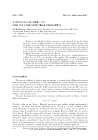 A numerical method for inverse spectral problems