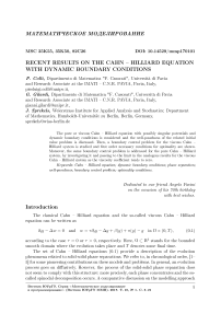 Recent results on the Cahn - Hilliard equation with dynamic boundary conditions