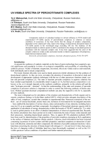 UV-Visible spectra of peroxotitanate complexes