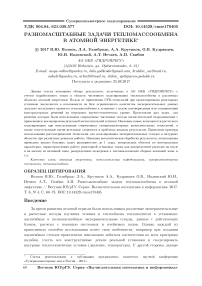 Разномасштабные задачи тепломассообмена в атомной энергетике