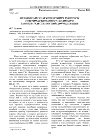 Недобросовестная конкуренция и вопросы совершенствования гражданского законодательства Российской Федерации